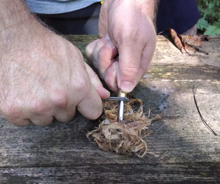 close up on firestarting